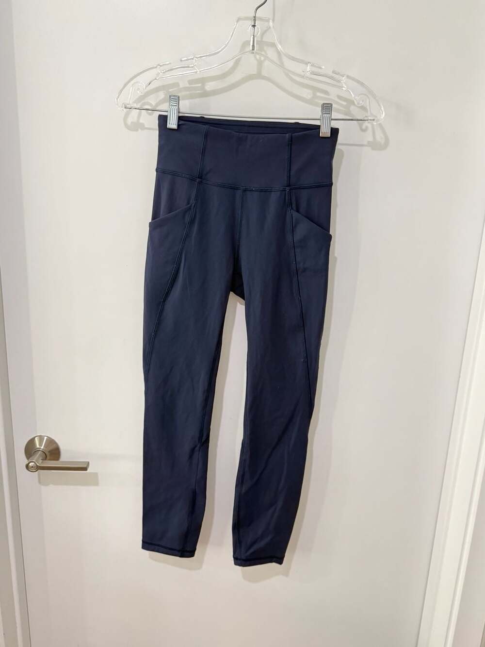 Lululemon Athletica Fast and Free High-Rise Crop 23" Leggings Navy Size 2